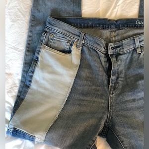 GAP blue patchwork jeans 32
